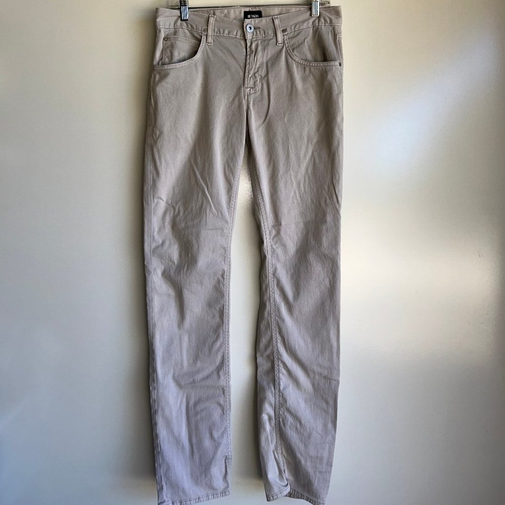 HUDSON Blake Slim Straight Zip Fly Beige Denim Jeans Size 30x33